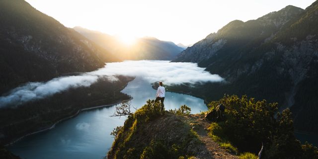 Mountain and Lakes Landscape